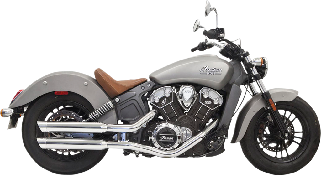BASSANI XHAUST 8S27SC Slip-On Mufflers with Billet End Caps, 3-Inch Chrome