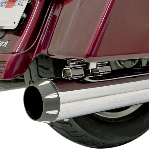BASSANI XHAUST 4-Inch End Cap - Black Fluted Finish - Part BE40R