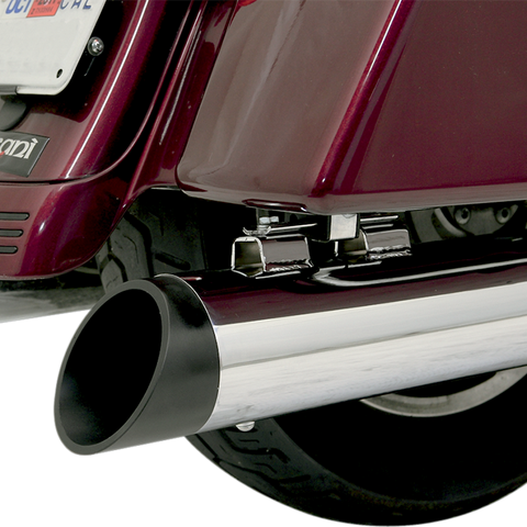 BASSANI XHAUST 4-Inch Slash Cut End Cap for Bassani Mufflers - Black, Part Number BE40SB