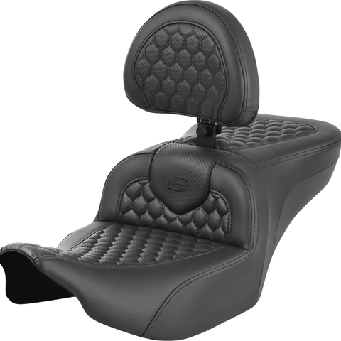 SADDLEMEN Roadsofa* Seat - with Backrest - Honeycomb - FLTR/FLHX '23-'24 823-07-189B0 - Team Dream Rides