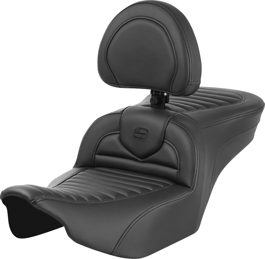 SADDLEMEN Roadsofa* Seat - with Backrest - Tuck-n-Roll - FLTR/FLHX '23-'24 823-07-202B0 - Team Dream Rides