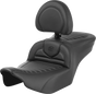 SADDLEMEN Roadsofa* Seat - with Backrest - Tuck-n-Roll - FLTR/FLHX '23-'24 823-07-202B0 - Team Dream Rides