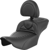 SADDLEMEN Roadsofa* Extended Reach Seat - with Backrest - Tuck-n-Roll - FLTR/FLHX '23-'24 823-07-203B0 - Team Dream Rides