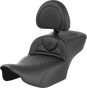 SADDLEMEN Roadsofa* Extended Reach Seat - with Backrest - Tuck-n-Roll - FLTR/FLHX '23-'24 823-07-203B0 - Team Dream Rides