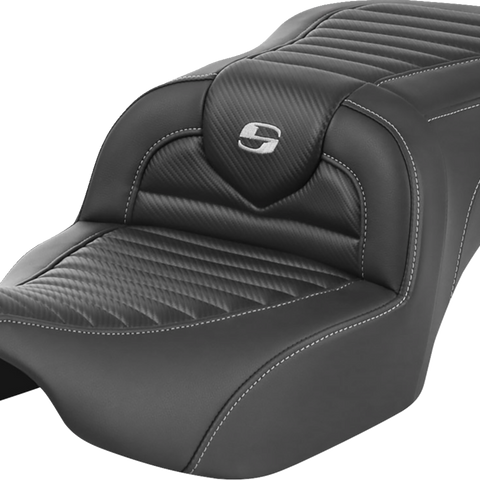 SADDLEMEN Roadsofa* Seat - without Backrest - Tuck-n-Roll - Carbon Fiber - FLTR/FLHX '23-'24 823-07-20400 - Team Dream Rides