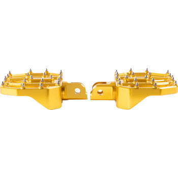 THRASHIN SUPPLY CO. Mini Aggressor Floorboards - Gold Front TSC-2031-5-SF - Team Dream Rides