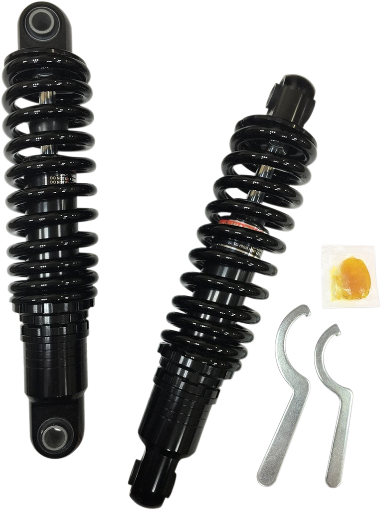 DRAG SPECIALTIES SHOCKS Premium Ride-Height Adjustable 12-Inch Heavy Duty Black C16-0156HB