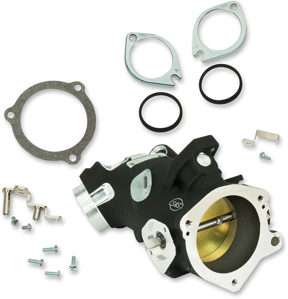 S&S Cycle Throttle Hog Cable-Operated Throttle Body Kit, Black, 58 mm, Part 170-0338