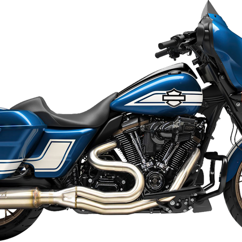 BASSANI XHAUST Road Rage III 2-Into-1 Exhaust System for M8 Touring Models - Stainless Steel