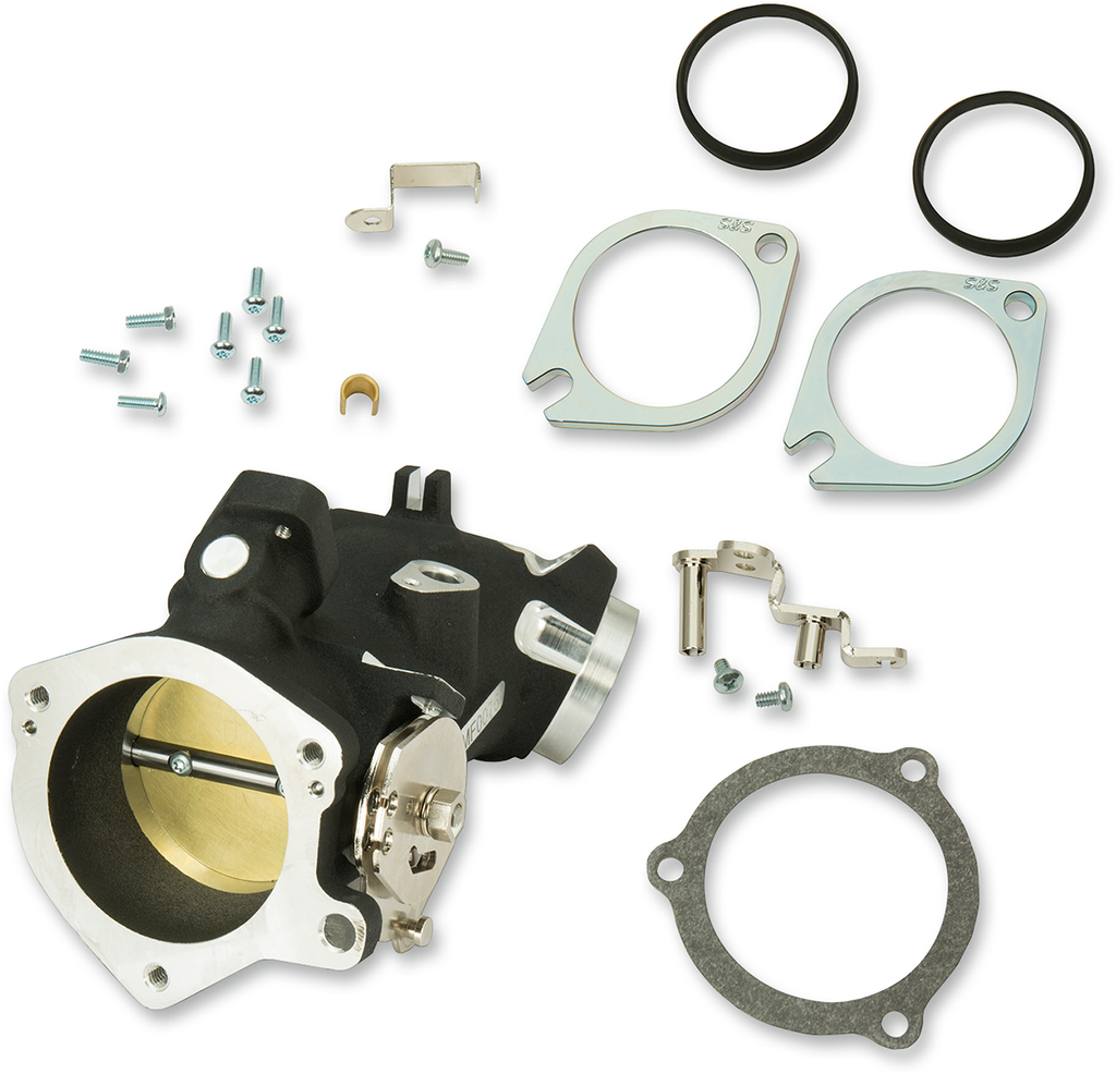 S&S Cycle Throttle Hog Cable-Operated Throttle Body Kit, Black, Part 170-0347