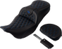 SADDLEMEN Roadsofa* Seat - with Backrest - Blue Stitch - FL '08-'23 A808-07R-182BLU - Team Dream Rides