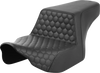 SADDLEMEN Step-Up Seat - Front Honeycomb - Black Stitching - FL '23-'24 823-07-17700 - Team Dream Rides