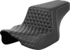 SADDLEMEN Step-Up Seat - Front Honeycomb - Silver Stitching - FL '23-'24 823-07-17705