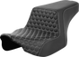 SADDLEMEN Step-Up Seat - Front Honeycomb - Silver Stitching - FL '23-'24 823-07-17705 - Team Dream Rides