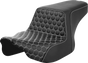 SADDLEMEN Step-Up Seat - Front Honeycomb - White Stitching - FL '23-'24 823-07-17706 - Team Dream Rides