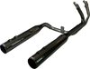 KHROME WERKS 2-into-2 Dominator Exhaust System with 4-1/2 inch Mufflers for M8 Models - Eclipse® with Race Tip Part 201130