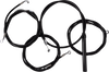 LA CHOPPERS Handlebar Cable/Brake Line Kit - Complete - 12" - 14" Handlebars - Black Vinyl LA-8059KT2-13B - Team Dream Rides