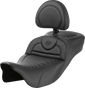 SADDLEMEN Roadsofa* Extended Reach Seat - with Backrest - Tuck-n-Roll - FL '08-'23 808-07B-203B0 - Team Dream Rides