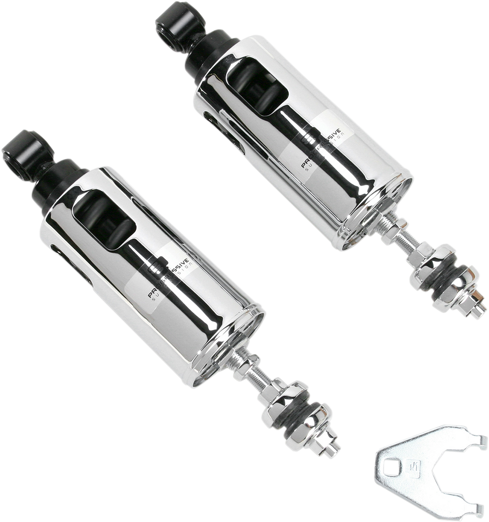 Progressive Suspension 422 Series Adjustable Shocks with Chrome Cover - 950 lb/in - Model 422-4037C