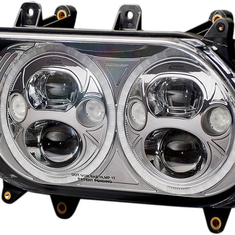 CUSTOM DYNAMICS Headlight - Chrome - FLTR CDTB-RG-15-C