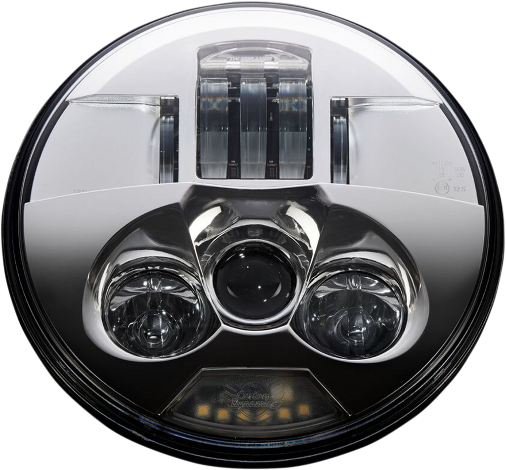 CUSTOM DYNAMICS ProBEAM LED Headlamp 7-inch Chrome PB-7-C for Enhanced Visibility