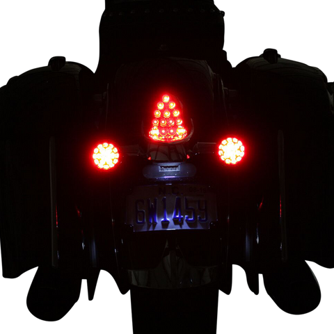 CUSTOM DYNAMICS ProBEAM® Turn Signals - Black/Red PB-IND-RTS-R-B