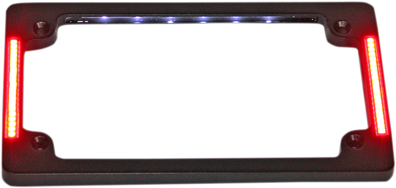 CUSTOM DYNAMICS License Plate Frame with LED - Flat Black TF07-B