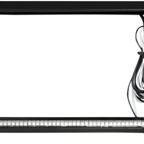 CUSTOM DYNAMICS TF02-B Dual License Plate Frame with LED Lighting in Black