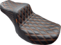 LE PERA Tailwhip Seat - Burnt Orange Double Diamond Stitch - FLH/FLT - '23-'24 LV-587DD-OB4 - Team Dream Rides