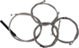 LA CHOPPERS Handlebar Cable/Brake Line Kit - Complete - 15" - 17" Handlebars - Stainless LA-8059KT2-16 - Team Dream Rides