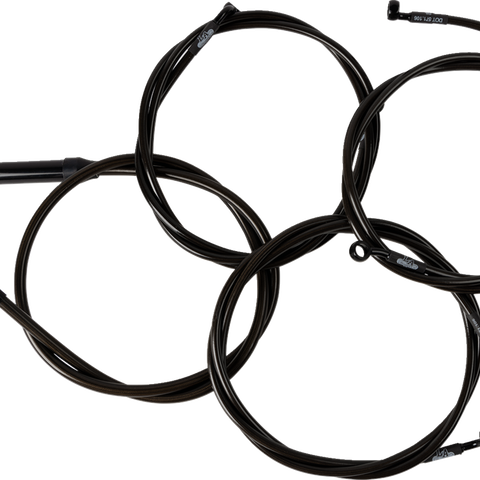 LA CHOPPERS Handlebar Cable/Brake Line Kit - Complete - Stock Handlebars - Midnight LA-8059KT2-08M - Team Dream Rides