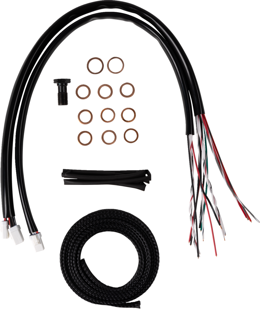 LA CHOPPERS Handlebar Cable/Brake Line Kit - Complete - Stock Handlebars - Midnight LA-8059KT2-08M - Team Dream Rides