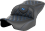 SADDLEMEN Roadsofa* Seat - without Backrest - Blue Lattice Stitch - FLTR/FLHX '23-'24 823-07-18201 - Team Dream Rides