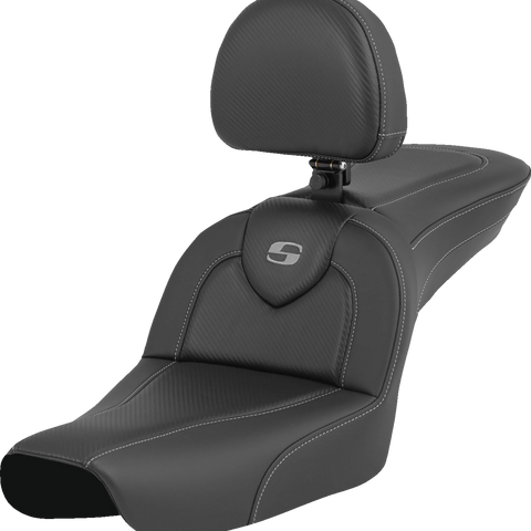 SADDLEMEN RoadSofa* - Carbon Fiber - with Driver Backrest - FXDWG '04-'05 804-05-185BR - Team Dream Rides