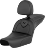 SADDLEMEN RoadSofa* - Black - with Driver Backrest - FXDWG '04-'05 804-05-187BR - Team Dream Rides