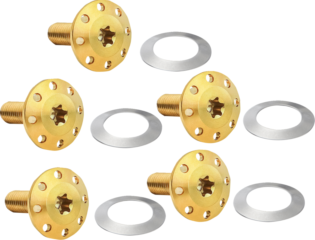 ARLEN NESS Bolt Kit - Holeshot/Front/Floating/Brake Rotor - Spoke Mount - Gold - 5 Pack 300-916 - Team Dream Rides