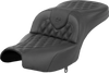 SADDLEMEN Roadsofa™ Seat I22-02-182 for Indian Pursuit 2022-2024 – Black Lattice Stitch
