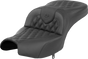 SADDLEMEN Roadsofa* Seat - Without Backrest - Black - Lattice Stitch - Indian Pursuit '22-'24 I22-02-182 - Team Dream Rides
