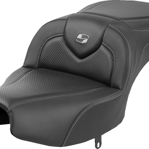 SADDLEMEN Roadsofa* Seat - Without Backrest - Black - Carbon Fiber - Indian Pursuit '22-'24 I22-02-185 - Team Dream Rides