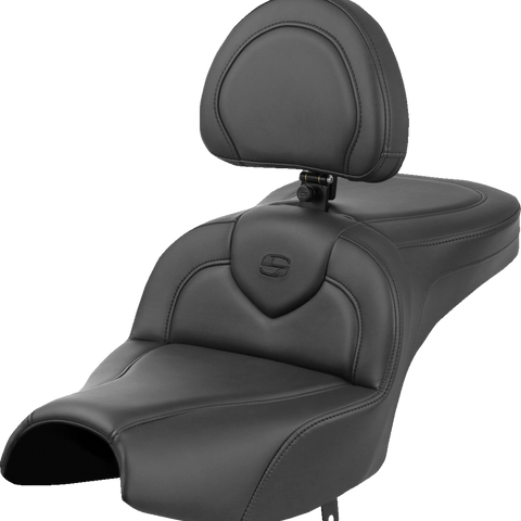 SADDLEMEN Roadsofa* Seat - With Backrest - Black - Indian Pursuit '22-'24 I22-02-187BR - Team Dream Rides