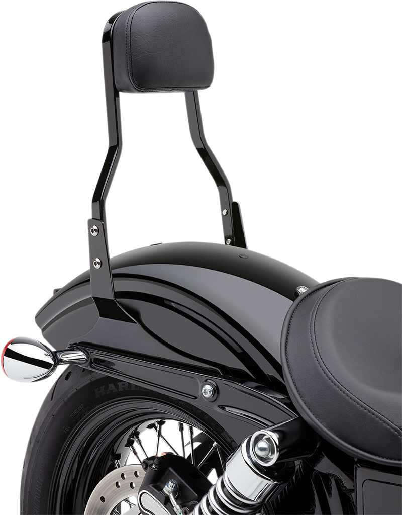 COBRA Short Sissy Bar - Black - Dyna 602-1202B - Team Dream Rides