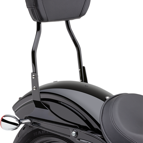 COBRA Round Sissy Bar - Short - Black - Dyna 602-1252B - Team Dream Rides