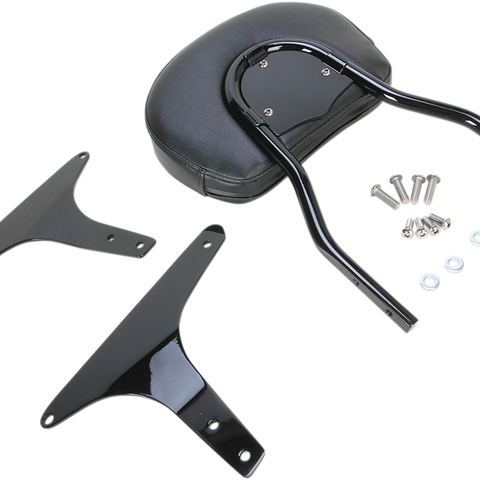 COBRA Round Sissy Bar - Standard - Black - Softail 602-1301B - Team Dream Rides