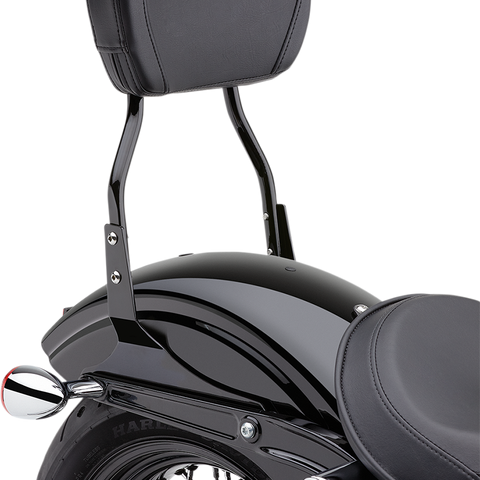 COBRA Round Sissy Bar - Standard - Black - Dyna 602-1302B - Team Dream Rides