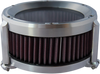 TRASK Assault Charge High-Flow Air Cleaner TM-1020R with Billet Aluminum Backing Plate