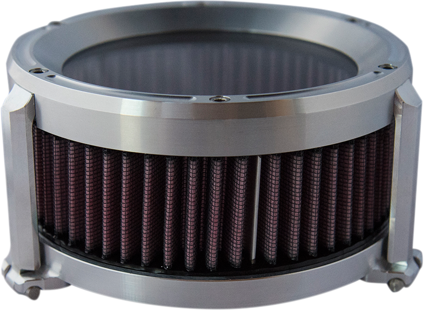TRASK Assault Charge High-Flow Air Cleaner TM-1020R with Billet Aluminum Backing Plate