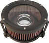 TRASK Assault Charge High-Flow Air Cleaner TM-1021BK in Flat Black