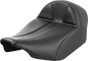 SADDLEMEN Dominator Solo Seat - Carbon Fiber w/ Silver Stitch - Extended Reach - FLT/FLH '23-'24 823-07E-0042 - Team Dream Rides