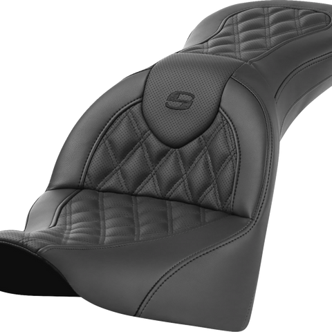 SADDLEMEN Roadsofa* Seat - without Backrest - Lattice Stitch 818-33-182 - Team Dream Rides