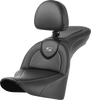 SADDLEMEN Roadsofa™ Seat with Backrest - Carbon Fiber and SaddleHyde, Part 818-33-185BR